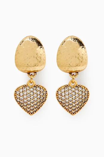 Theodora Clip-on Earrings in Gold-plated Brass