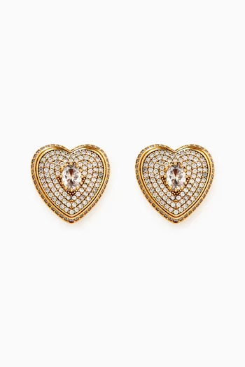 Doreen Clip-on Earrings in Gold-plated Brass