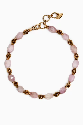 Orchid Choker Necklace in Gold-plated Brass