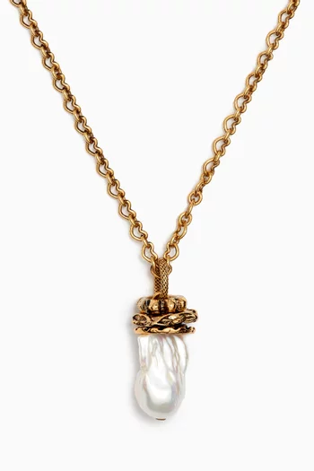One Love Necklace in Gold-plated Brass