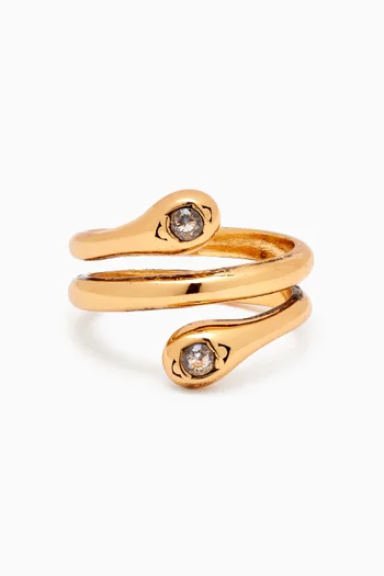 Forget Me Not Ring in Gold-plated Brass