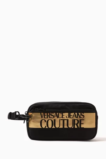 Institutional Logo Wash Bag in Nylon Blend