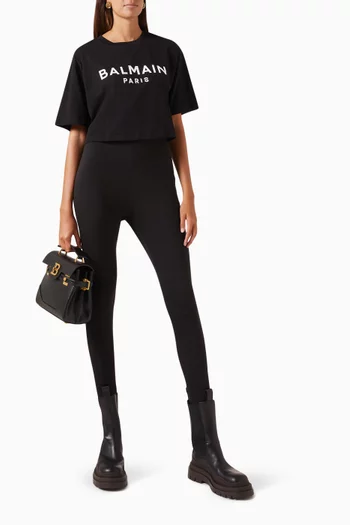 Logo Crop T-shirt in Jersey