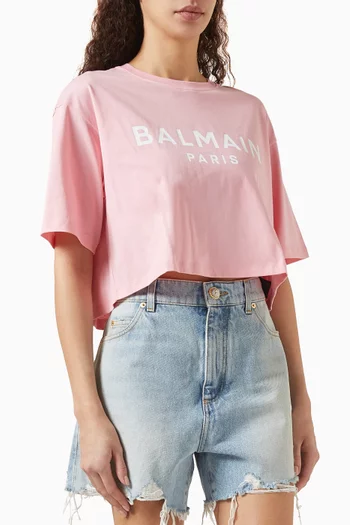 Logo Crop T-shirt in Jersey