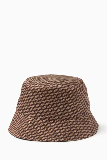Monogram Bucket Hat in Silk-blend