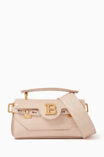 B-Buzz 19 Baguette Bag in Crocodile-embossed Leather