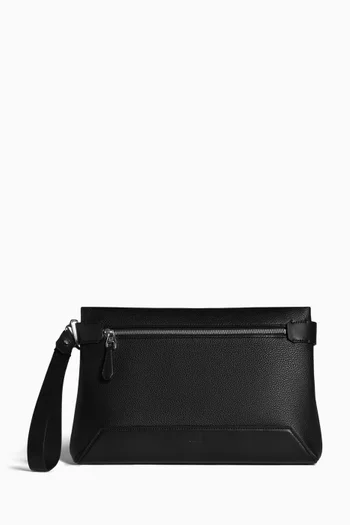 1893 Harness Zipped Pouch in Calf Leather