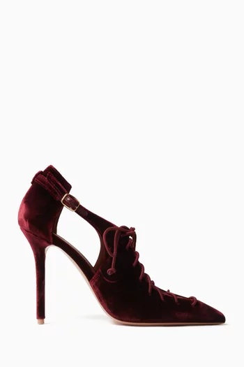 Montana 100 Lace-up Pumps in Velvet