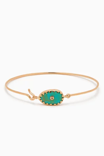 Orso Diamond & Turquoise Bracelet in 9kt Gold