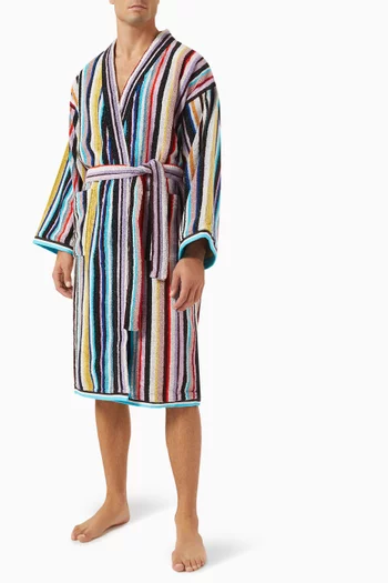 Chandler Bathrobe in Lamé Terrycloth