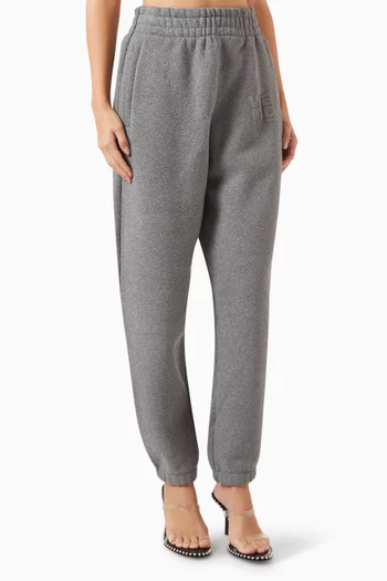High-rise Glitter Track Pants in Terry