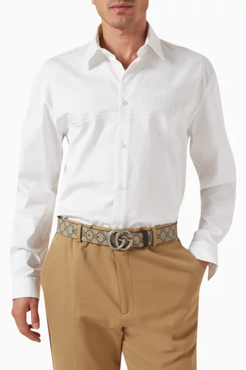 GG Marmont Reversible Belt in GG Supreme Canvas & Leather
