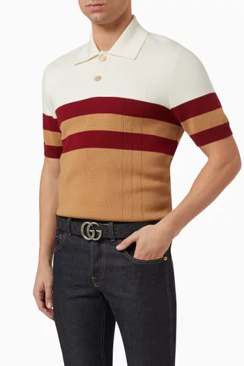 حزام بشعار الماركة جلد وقنب