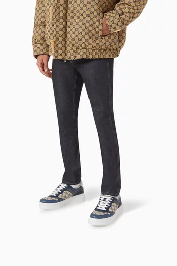 GG Supreme Low-top Sneakers in Canvas & Leather