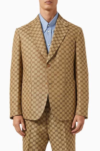 Single-breasted Jacket in GG Supreme Linen