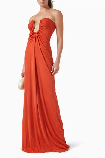 Arced Palm Gown in Viscose