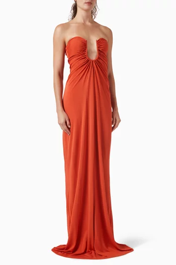 Arced Palm Gown in Viscose