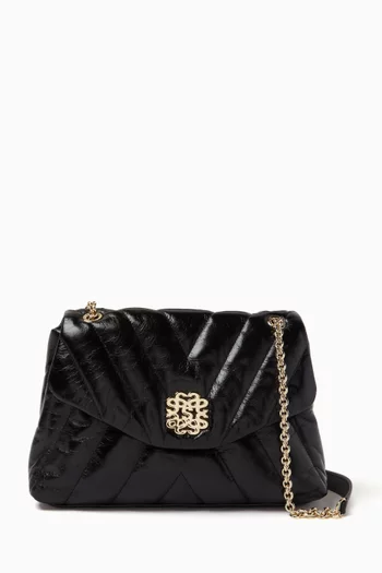 Mila Shoulder Bag in Quilted Calfskin Leather