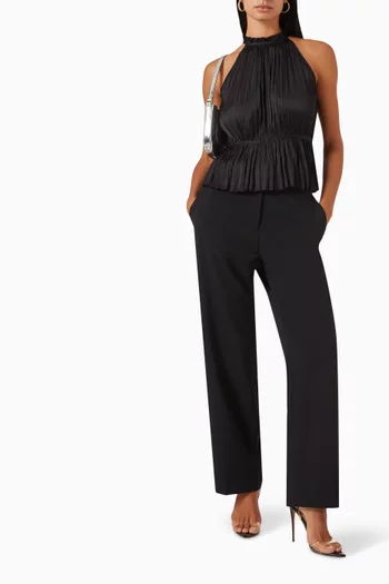 Leville Halter Top in Satin
