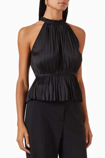 Leville Halter Top in Satin