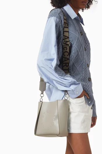 Mini Stella Logo Shoulder Bag in Eco Alter Nappa