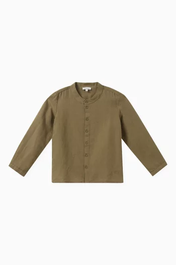 Austin Shirt in Organic Cotton-Linen Blend