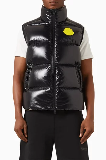 Sumido Padded Down Vest in Nylon-laqué