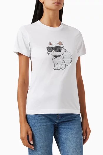 Ikonik 2.0 Choupette T-shirt in Organic Cotton-jersey