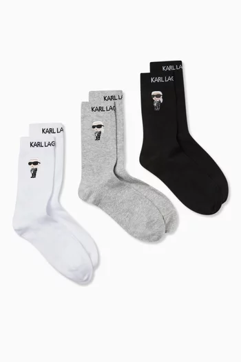 K/Ikonik 2.0 Socks in Organic Cotton, Set of 3