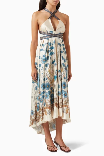 Bcbg floral hot sale lace handkerchief dress