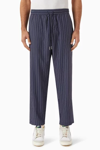 Modern Striped Barrow Pants in Viscose-blend