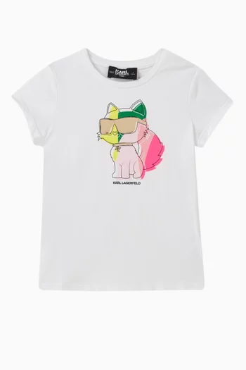 Choupette Logo T-shirt in Cotton-modal Blend