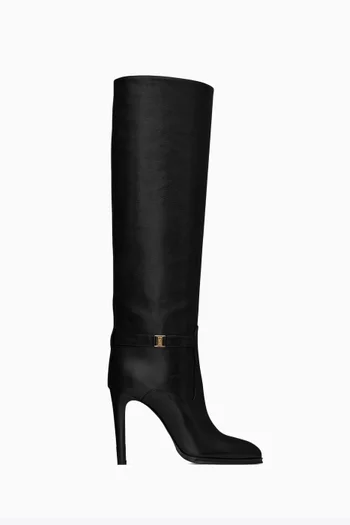 Diane Knee-high Boots in Grained Leather