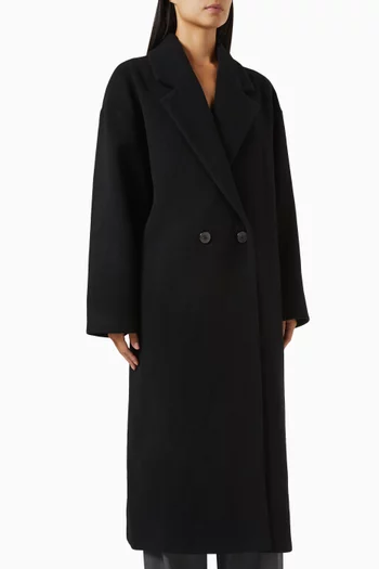 Osa Oversized Long Coat in Wool