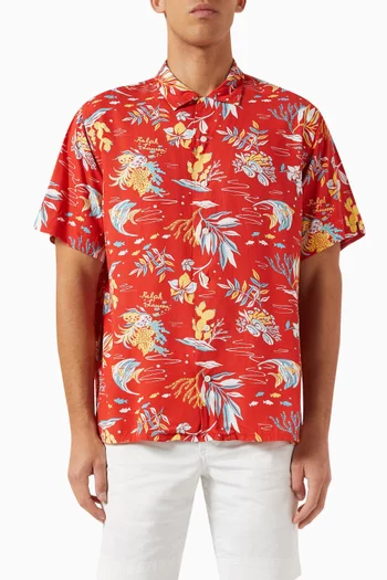 Tropical Printed Shirt in Viscose