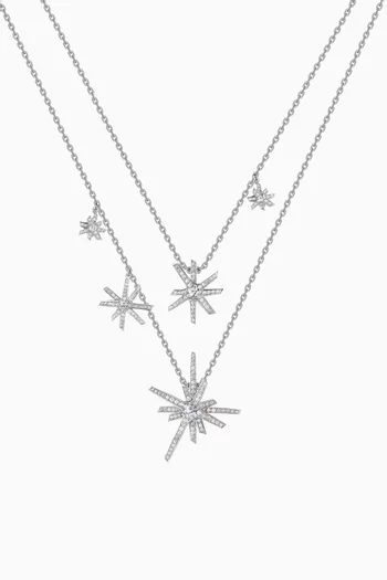 Daw Multi-charms Diamond Necklace in 18kt White Gold