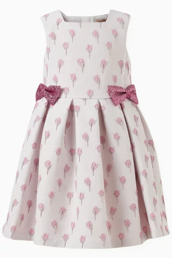 Pinafore Floral Dress in Polyester