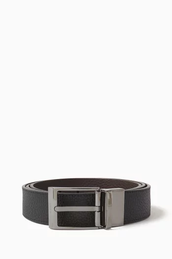Shiff Reversible Belt in Grained Leather