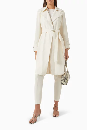 Oaklane Trench Coat in Japanese Crepe