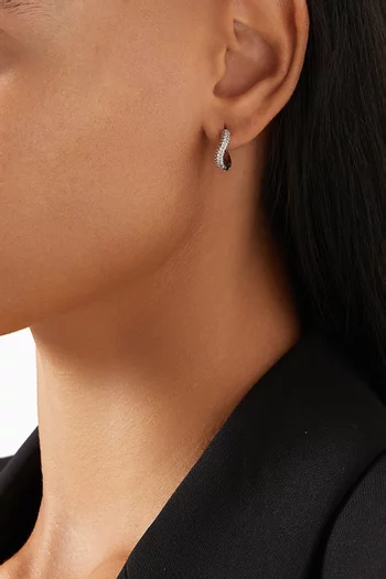 Bold Infinity Diamond Hoops in 18kt White Gold