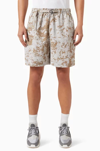 Printed Trail Shorts in Nylon