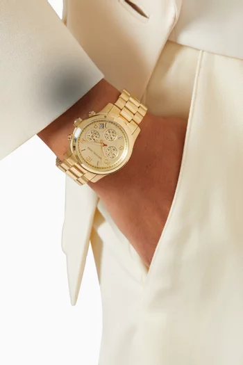 Runway Chronograph Stainless Steel Watch, 38mm