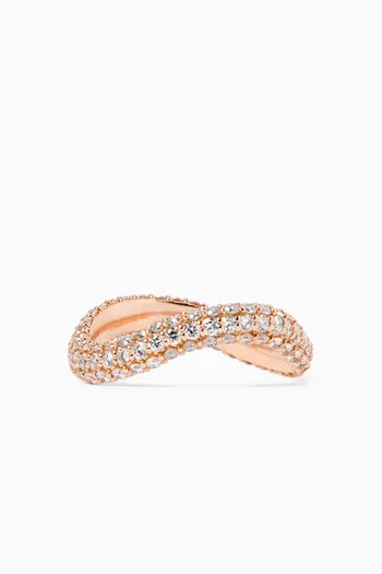 Bold Infinity Diamond Midi Ring in 18kt Rose Gold