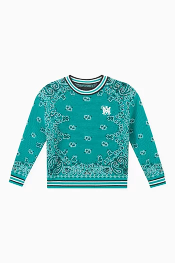 Bandana-print Sweatshirt in Cotton