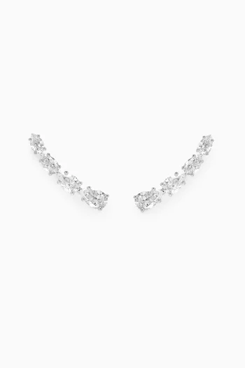 Angel Tear Drop Diamond Earrings in 18kt White Gold