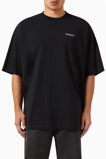 Scratch Arrow Oversized T-shirt in Cotton
