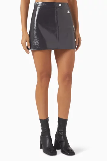 Re-edition Mini Skirt in Vinyl