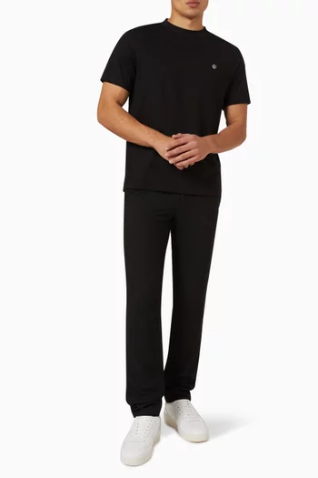 Square Cross Patch T-shirt in Cotton Piqué