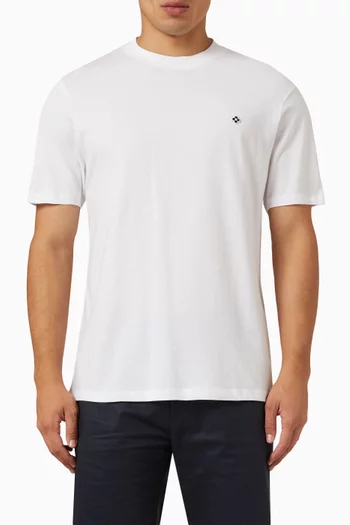 Square Cross Patch T-shirt in Cotton Piqué