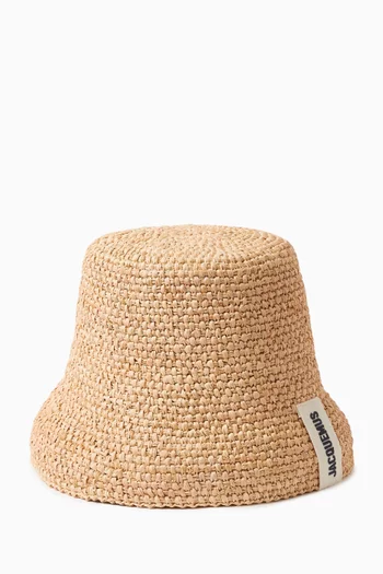 Bucket Hat in Raffia